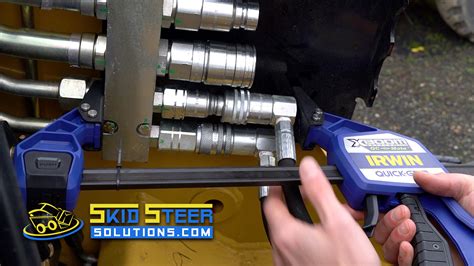 skid steer hydraulic coupler won't connect|hydraulic hose couplers not connecting.